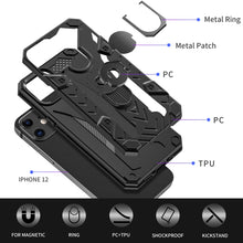 Load image into Gallery viewer, Iron Knight Series 2 in 1 PC + TPU Phone Case with Ring Holder, For iPhone 12 mini, For iPhone 12 / 12 Pro, For iPhone 12 Pro Max