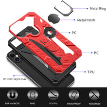 Load image into Gallery viewer, Iron Knight Series 2 in 1 PC + TPU Phone Case with Ring Holder, For iPhone 12 / 12 Pro, For iPhone 12 Pro Max