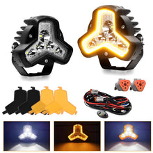 Load image into Gallery viewer, 2pcs/Pack Car 80W High-power Matrix Triangle Cannon Work Light with Cable Set, Triangle