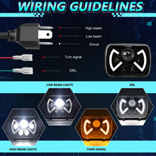 Load image into Gallery viewer, Y22 H4 7 inch Car Butterfly Style Square Modified Headlight for Jeep Wrangler, Y22