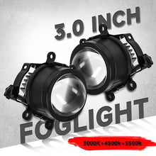 Load image into Gallery viewer, T09 2pcs/Pack 55W 3 inch High Power Dual Lens Fog Light, T09 Four-corner Universal, T09 Oblique Universal