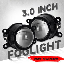 Load image into Gallery viewer, T10 2pcs/Pack 55W 3 inch High Power Dual Lens Fog Light, Universal Double Holder, T10