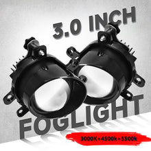Load image into Gallery viewer, T12 2pcs/Pack 55W 3 inch High Power Dual Lens Fog Light Oblique Style for Toyota, T12 Left Driver, T12 Right Driver