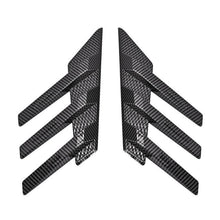 Load image into Gallery viewer, 1 Pair Car Rear Windshield Air Cent Shark Fin Decorative Sticker, Carbon Pattern, Bright Black