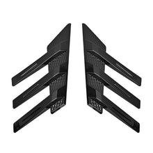 Load image into Gallery viewer, 1 Pair Car Rear Windshield Air Cent Shark Fin Decorative Sticker, Carbon Pattern, Bright Black