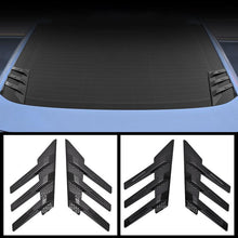 Load image into Gallery viewer, 1 Pair Car Rear Windshield Air Cent Shark Fin Decorative Sticker, Carbon Pattern, Bright Black