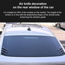 Load image into Gallery viewer, 1 Pair Car Rear Windshield Air Cent Shark Fin Decorative Sticker, Carbon Pattern, Bright Black