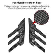 Load image into Gallery viewer, 1 Pair Car Rear Windshield Air Cent Shark Fin Decorative Sticker, Carbon Pattern, Bright Black