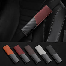 Load image into Gallery viewer, Car Leather Carbon Fiber Stitching Seat Belt Shoulder Guard