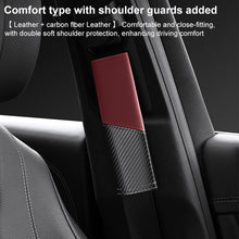 Load image into Gallery viewer, Car Leather Carbon Fiber Stitching Seat Belt Shoulder Guard
