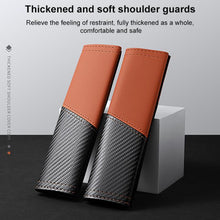 Load image into Gallery viewer, Car Leather Carbon Fiber Stitching Seat Belt Shoulder Guard