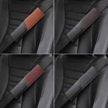 Load image into Gallery viewer, Car Leather Carbon Fiber Stitching Seat Belt Shoulder Guard