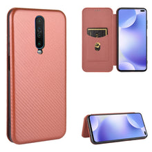 Load image into Gallery viewer, Carbon Fiber Texture Magnetic Horizontal Flip TPU + PC + PU Leather Case with Card Slot