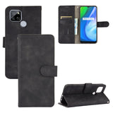 Solid Color Skin Feel Magnetic Buckle Horizontal Flip Calf Texture PU Leather Case with Holder & Card Slots & Wallet