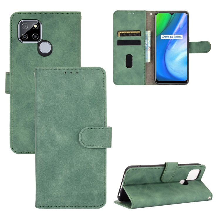 Solid Color Skin Feel Magnetic Buckle Horizontal Flip Calf Texture PU Leather Case with Holder & Card Slots & Wallet