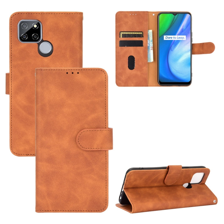 Solid Color Skin Feel Magnetic Buckle Horizontal Flip Calf Texture PU Leather Case with Holder & Card Slots & Wallet