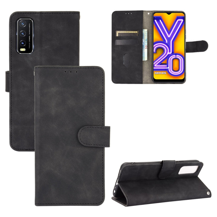 Solid Color Skin Feel Magnetic Buckle Horizontal Flip Calf Texture PU Leather Case with Holder & Card Slots & Wallet
