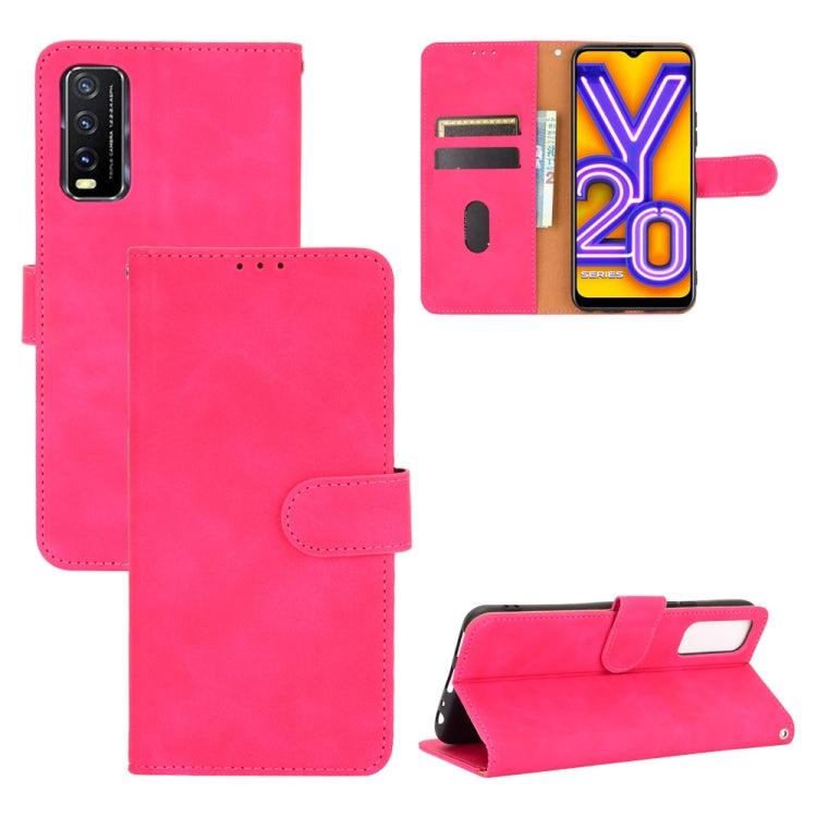 Solid Color Skin Feel Magnetic Buckle Horizontal Flip Calf Texture PU Leather Case with Holder & Card Slots & Wallet