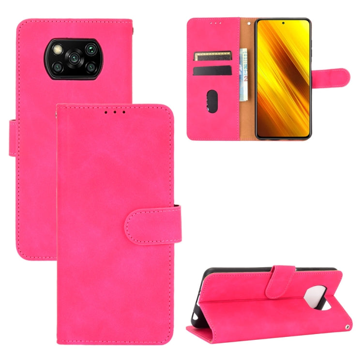 Solid Color Skin Feel Magnetic Buckle Horizontal Flip Calf Texture PU Leather Case with Holder & Card Slots & Wallet