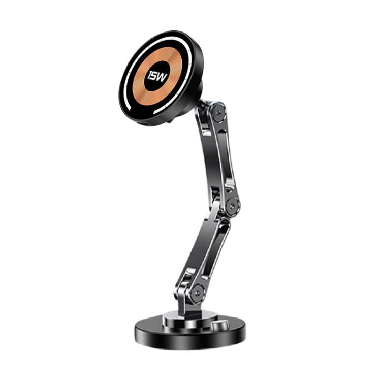 360 Degree Rotating Adhesive Magnetic 15W Wireless Fast Charger Car Holder, 3-folding, 2-folding