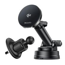 Load image into Gallery viewer, Yesido DS30 2 in 1 15W Wireless Charging Car Desktop Stand