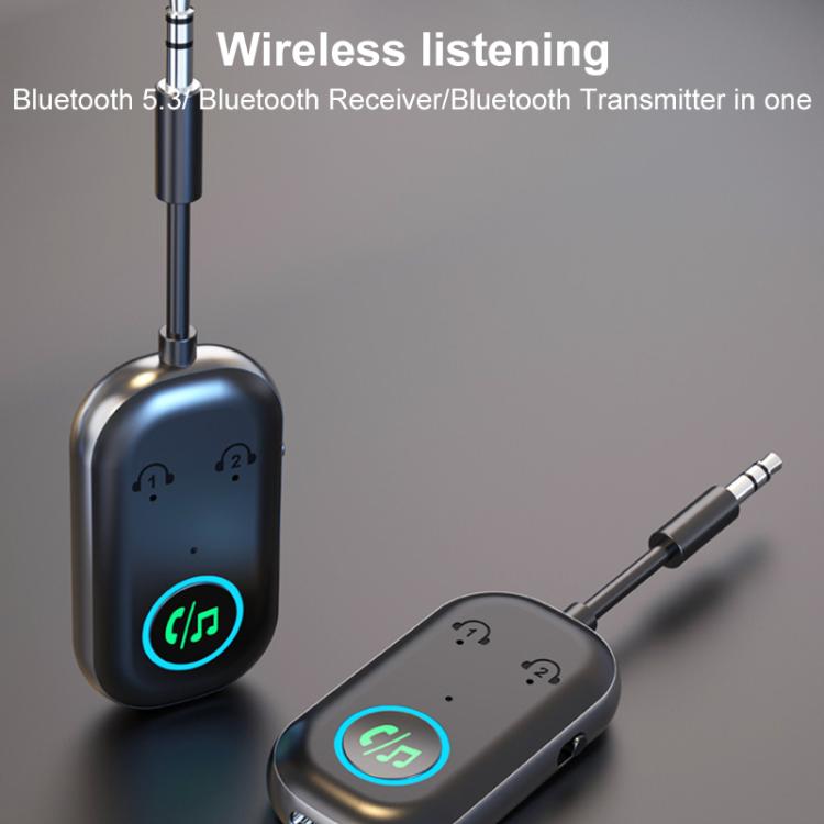 BR08T 2 in 1 Car Bluetooth AUX Receiver Transmitter Bluetooth Audio Adapter, BR08T