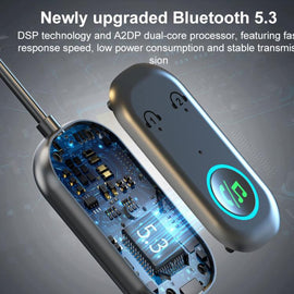 BR08T 2 in 1 Car Bluetooth AUX Receiver Transmitter Bluetooth Audio Adapter, BR08T