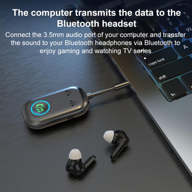 BR08T 2 in 1 Car Bluetooth AUX Receiver Transmitter Bluetooth Audio Adapter, BR08T