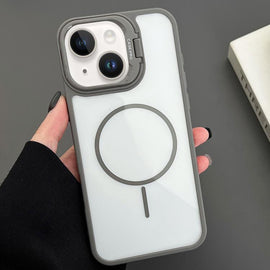 PC Lens Holder MagSafe Magnetic Phone Case, For iPhone 14, For iPhone 14 Pro, For iPhone 14 Pro Max, For iPhone 13 Pro Max, For iPhone 13 Pro, For iPhone 13, For iPhone 12, For iPhone 12 Pro Max, For iPhone 12 Pro