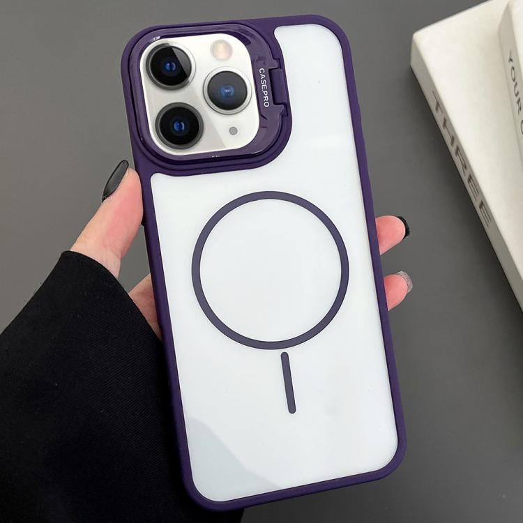 PC Lens Holder MagSafe Magnetic Phone Case, For iPhone 11 Pro Max, For iPhone 11