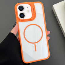 Load image into Gallery viewer, PC Lens Holder MagSafe Magnetic Phone Case, For iPhone 11 Pro Max, For iPhone 11