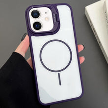 Load image into Gallery viewer, PC Lens Holder MagSafe Magnetic Phone Case, For iPhone 11 Pro Max, For iPhone 11