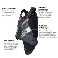 Load image into Gallery viewer, GHOST RACING GH-HJY08 Motorcycle Armor Vest Chest Protector Riding Hard Shell Clothes, L, XL