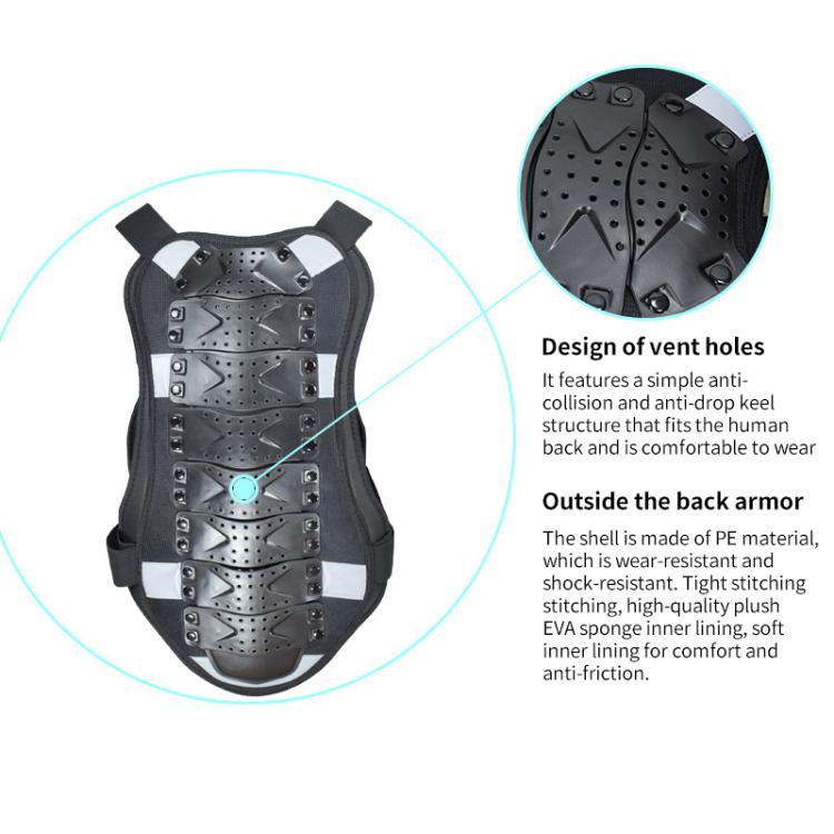 GHOST RACING GH-HJY08 Motorcycle Armor Vest Chest Protector Riding Hard Shell Clothes, L, XL
