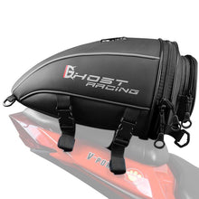 Load image into Gallery viewer, GHOST RACING GR-CWB06 PU Leather Motorcycle Tail Bag Rear Seat Travel Bag Backpack