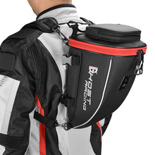 Load image into Gallery viewer, GHOST RACING GR-CWB06 PU Leather Motorcycle Tail Bag Rear Seat Travel Bag Backpack