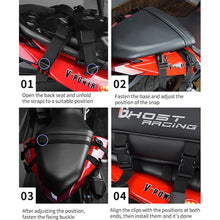 Load image into Gallery viewer, GHOST RACING GR-CWB06 PU Leather Motorcycle Tail Bag Rear Seat Travel Bag Backpack