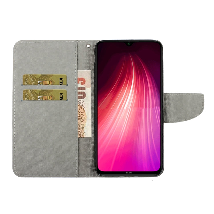 Coloured Drawing Pattern Horizontal Flip PU Leather Case with Holder & Card Slots & Wallet & Lanyard, For Xiaomi Redmi Note 8, For Xiaomi Redmi Note 8 Pro, For Xiaomi Redmi Note 8T, For Xiaomi Redmi Note 9