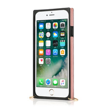 Load image into Gallery viewer, Wrist Strap PU+TPU Shockproof Protective Case with Crossbody Lanyard &amp; Holder &amp; Card Slot, For iPhone 6, For iPhone 7 / 8 / SE 2020, For iPhone 6 Plus, For iPhone 8 Plus / 7 Plus, For iPhone XS / X, For iPhone XR, For iPhone XS Max, For iPhone 11      ...