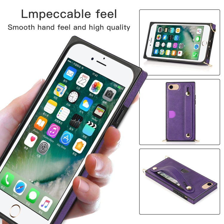 Wrist Strap PU+TPU Shockproof Protective Case with Crossbody Lanyard & Holder & Card Slot, For iPhone 6, For iPhone 7 / 8 / SE 2020, For iPhone 6 Plus, For iPhone 8 Plus / 7 Plus, For iPhone XS / X, For iPhone XR, For iPhone XS Max, For iPhone 11      ...