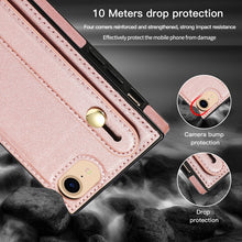 Load image into Gallery viewer, Wrist Strap PU+TPU Shockproof Protective Case with Crossbody Lanyard &amp; Holder &amp; Card Slot, For iPhone 6, For iPhone 7 / 8 / SE 2020, For iPhone 6 Plus, For iPhone 8 Plus / 7 Plus, For iPhone XS / X, For iPhone XR, For iPhone XS Max, For iPhone 11      ...
