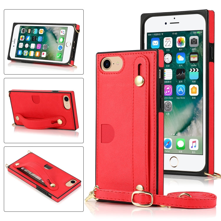 Wrist Strap PU+TPU Shockproof Protective Case with Crossbody Lanyard & Holder & Card Slot, For iPhone 6, For iPhone 7 / 8 / SE 2020, For iPhone 6 Plus, For iPhone 8 Plus / 7 Plus, For iPhone XS / X, For iPhone XR, For iPhone XS Max, For iPhone 11      ...