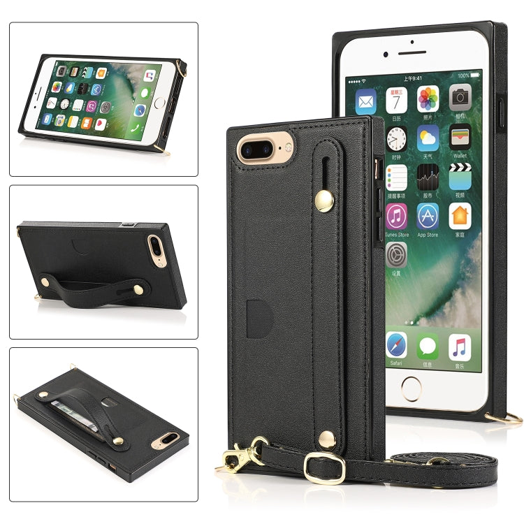 Wrist Strap PU+TPU Shockproof Protective Case with Crossbody Lanyard & Holder & Card Slot, For iPhone 6, For iPhone 7 / 8 / SE 2020, For iPhone 6 Plus, For iPhone 8 Plus / 7 Plus, For iPhone XS / X, For iPhone XR, For iPhone XS Max, For iPhone 11      ...