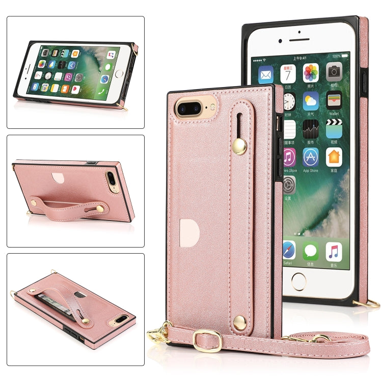 Wrist Strap PU+TPU Shockproof Protective Case with Crossbody Lanyard & Holder & Card Slot, For iPhone 6, For iPhone 7 / 8 / SE 2020, For iPhone 6 Plus, For iPhone 8 Plus / 7 Plus, For iPhone XS / X, For iPhone XR, For iPhone XS Max, For iPhone 11      ...