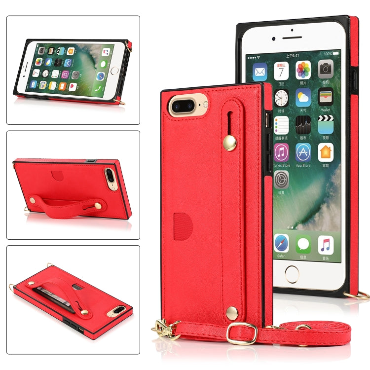 Wrist Strap PU+TPU Shockproof Protective Case with Crossbody Lanyard & Holder & Card Slot, For iPhone 6, For iPhone 7 / 8 / SE 2020, For iPhone 6 Plus, For iPhone 8 Plus / 7 Plus, For iPhone XS / X, For iPhone XR, For iPhone XS Max, For iPhone 11      ...