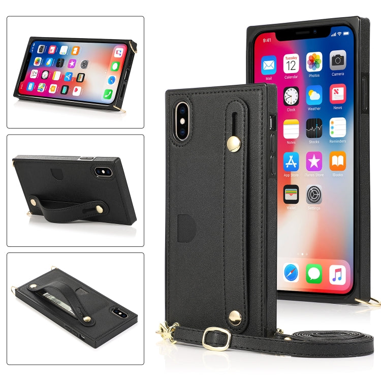 Wrist Strap PU+TPU Shockproof Protective Case with Crossbody Lanyard & Holder & Card Slot, For iPhone 6, For iPhone 7 / 8 / SE 2020, For iPhone 6 Plus, For iPhone 8 Plus / 7 Plus, For iPhone XS / X, For iPhone XR, For iPhone XS Max, For iPhone 11      ...