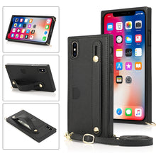 Load image into Gallery viewer, Wrist Strap PU+TPU Shockproof Protective Case with Crossbody Lanyard &amp; Holder &amp; Card Slot, For iPhone 6, For iPhone 7 / 8 / SE 2020, For iPhone 6 Plus, For iPhone 8 Plus / 7 Plus, For iPhone XS / X, For iPhone XR, For iPhone XS Max, For iPhone 11      ...