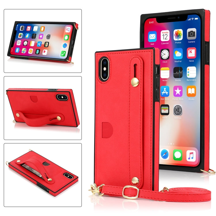 Wrist Strap PU+TPU Shockproof Protective Case with Crossbody Lanyard & Holder & Card Slot, For iPhone 6, For iPhone 7 / 8 / SE 2020, For iPhone 6 Plus, For iPhone 8 Plus / 7 Plus, For iPhone XS / X, For iPhone XR, For iPhone XS Max, For iPhone 11      ...