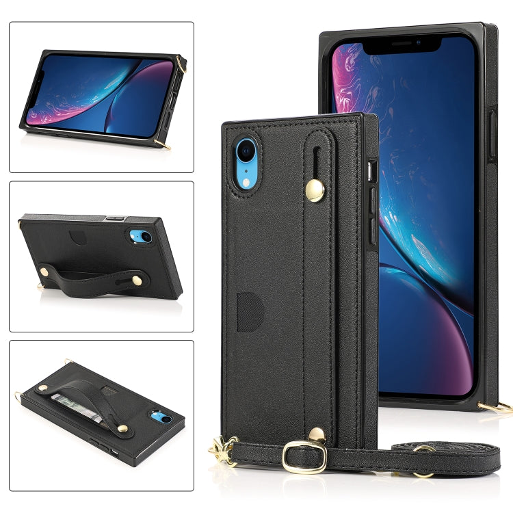 Wrist Strap PU+TPU Shockproof Protective Case with Crossbody Lanyard & Holder & Card Slot, For iPhone 6, For iPhone 7 / 8 / SE 2020, For iPhone 6 Plus, For iPhone 8 Plus / 7 Plus, For iPhone XS / X, For iPhone XR, For iPhone XS Max, For iPhone 11      ...