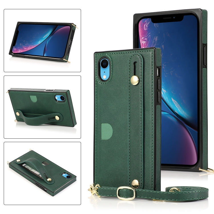 Wrist Strap PU+TPU Shockproof Protective Case with Crossbody Lanyard & Holder & Card Slot, For iPhone 6, For iPhone 7 / 8 / SE 2020, For iPhone 6 Plus, For iPhone 8 Plus / 7 Plus, For iPhone XS / X, For iPhone XR, For iPhone XS Max, For iPhone 11      ...